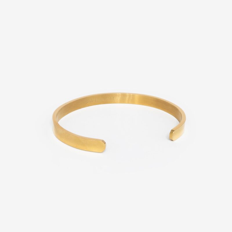 18k gold plated stainless steel and he found you lost and guided you cuff womens islamic bracelet by Salaam Gallery, elegant and affordable jewelry