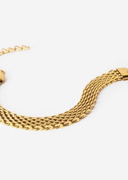18k gold plated stainless steel nile bracelet by Salaam Gallery, elegant and affordable jewelry