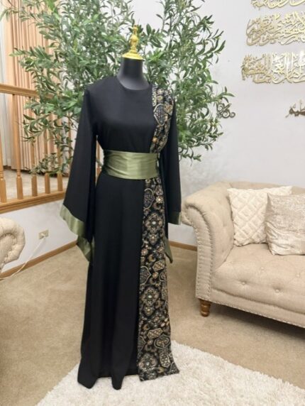 Sage Black Abaya