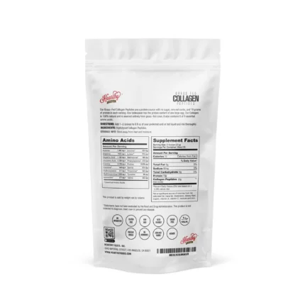 Collagen Grass-Fed Peptides (Type I, III) Back Side