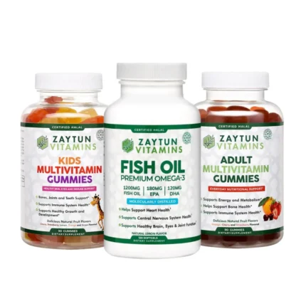 Fish Oil + Adult Multivitamins + Kids Multivitamin Gummies Bundle
