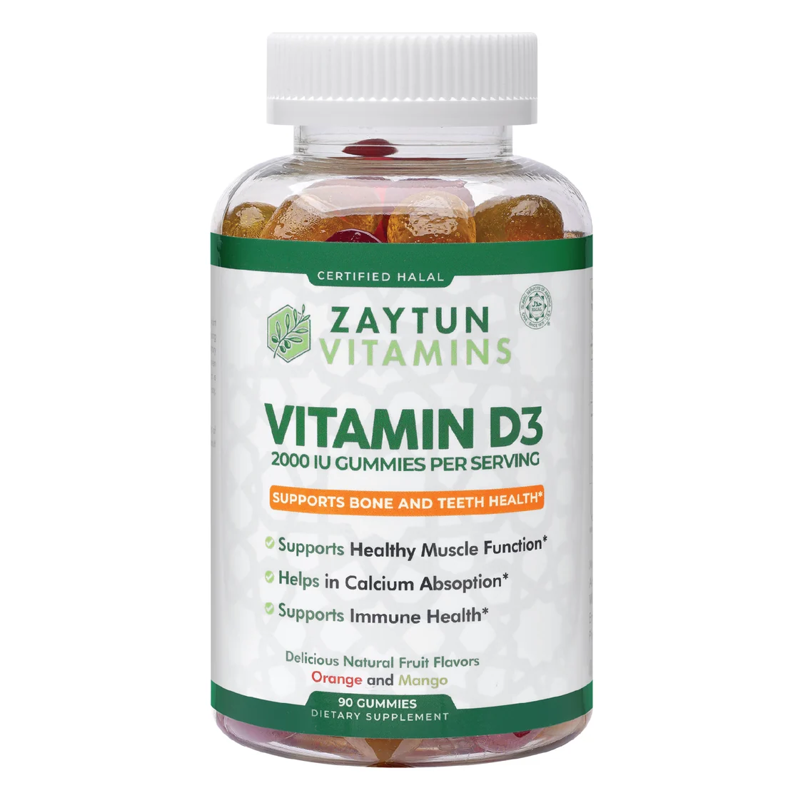 Halal Vitamin D3 2000IU Gummies Halal Vitamin D3 2000IU Gummies