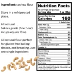 Ingrediants of Cashew Flour