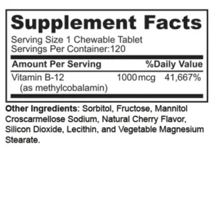 Halal Vitamin B-12 (Methylcobalamin) Tablets