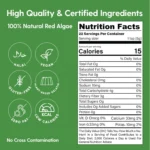 Supplement facts of Agar Agar Powder