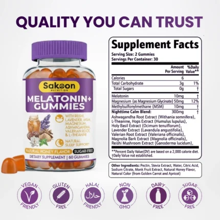 Supplement-facts-of-Sugar-Free-Melatonin-Sleep-Gummies