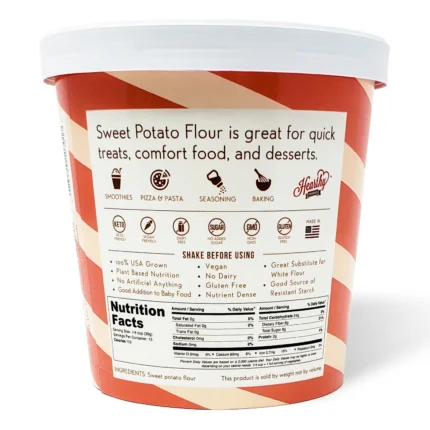 back side of Sweet Potato Flour