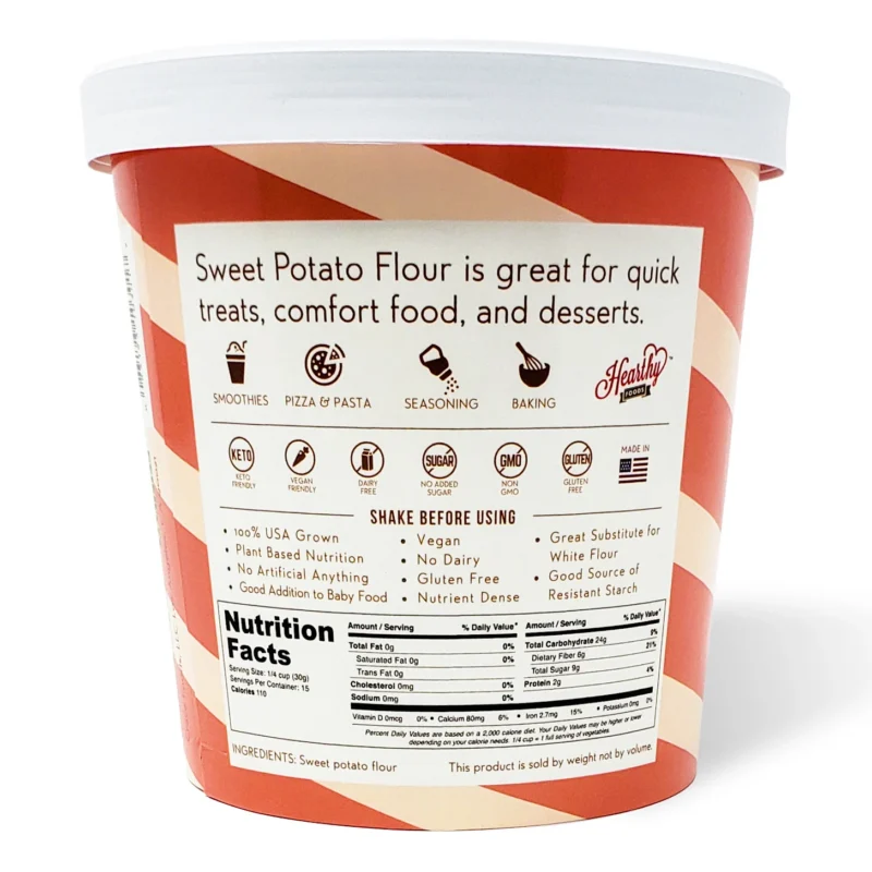 back side of Sweet Potato Flour