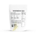 Supplement facts of Whey Protein Powder Isolate Unsweetened No Carbs and No Fat- 2 pounds bag Back side