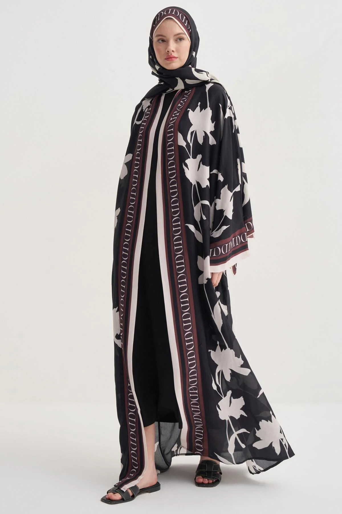 azelina-black-floss-abaya-1 Azelina black floss abaya by Tülin Moda