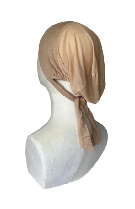 Beige mesh full coverage hijab undercap by Legacy Hijabs