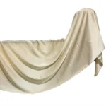 Beige velvet satin hijab scarf, 71 x 28 inches, by Legacy Hijabs