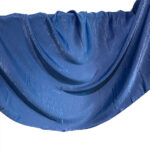 Denim blue velvet satin hijab scarf, 71 x 28 inches, by Legacy Hijabs