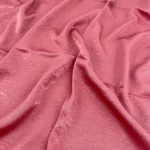 Dusty pink velvet satin hijab with a soft, light-catching sheen