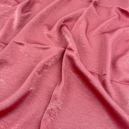 Dusty pink velvet satin hijab with a soft, light-catching sheen