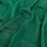 Emerald green velvet satin hijab with a soft, light-catching sheen