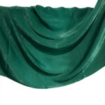 Emerald green velvet satin hijab scarf, 71 x 28 inches, by Legacy Hijabs