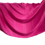 Fuchsia pink velvet satin hijab scarf, 71 x 28 inches, by Legacy Hijabs