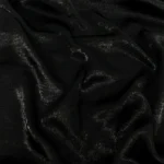 Midnight black velvet satin hijab with a soft, light-catching sheen