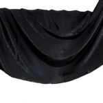 Midnight black velvet satin hijab scarf, 71 x 28 inches, by Legacy Hijabs
