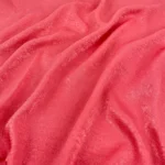 Watermelon red velvet satin hijab with a soft, light-catching sheen