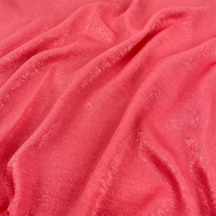 Watermelon red velvet satin hijab with a soft, light-catching sheen