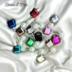 Double pearl brooch pins in vibrant and pastel colors for hijabs, shawls and abayas