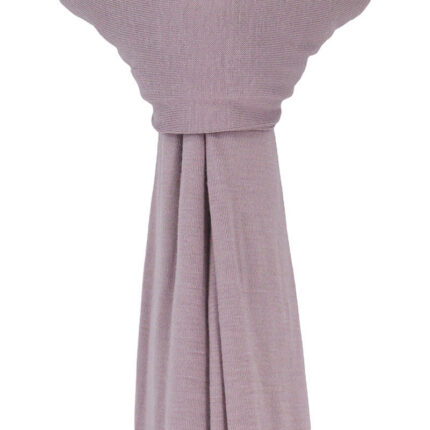 Close-up of the ultra-soft, stretchable lavender premium jersey hijab fabric showing its breathable and thick, non-transparent texture.