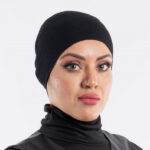 Legacy Hijabs black tube undercap, open back and non-transparent