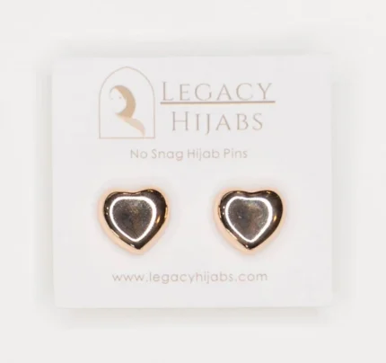 Gold magnet pin by Legacy Hijabs, a small no-snag hijab pin with a strong magnetic hold