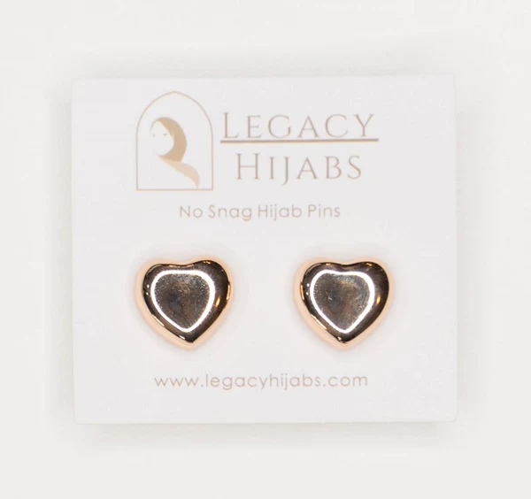 Gold magnet pin by Legacy Hijabs, a small no-snag hijab pin with a strong magnetic hold