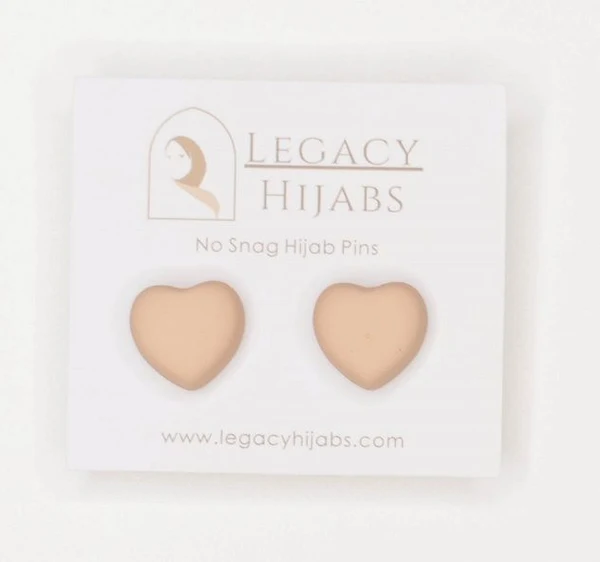 Nude magnet pin by Legacy Hijabs, a small no-snag hijab pin with a strong magnetic hold