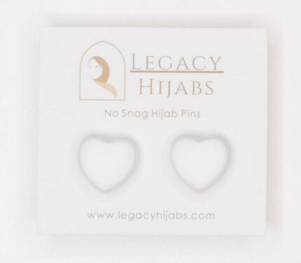 White magnet pin by Legacy Hijabs, a small no-snag hijab pin with a strong magnetic hold