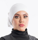 Legacy Hijabs white tube undercap, open back and non-transparent