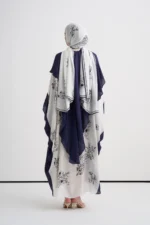 Peonia cream modest kaftan, one size, 140 cm long