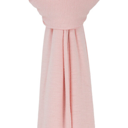 Close-up of the ultra-soft, stretchable pink premium jersey hijab fabric showing its breathable and thick, non-transparent texture.