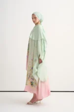 Lightweight mint green kaftan to wear over dresses